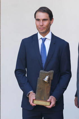 September 20, 2022, Madrid, Spain: Tennis player Rafael Nadal, seen during the delivery of the Camino Real Award on its fifth edition at the auditorium of the University of Alcala, in Alcala de Henares, Madrid. The Camino Real award has been granted by the Franklin Institute of the University of Alcala, which recognizes the professional work of Spaniards who in an outstanding and exemplary way project and enhance the positive image of Spain in the United States. The projection of the image of Spain in North America by the tennis player, means his triumph in the US Open (2019), as well as in previous editions of 2010, 2013, 2017 and in other tournaments played in North America. Madrid Spain - ZUMAs197 20220920_zaa_s197_127 Copyright: xAtilanoxGarciax