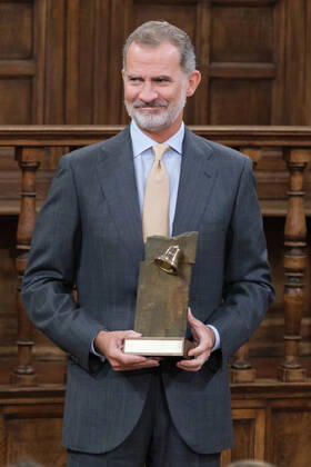 September 20, 2022, Madrid, Spain: King Felipe VI of Spain seen during the delivery of the Camino Real Award on its fifth edition at the auditorium of the University of Alcala, in Alcala de Henares, Madrid. The Camino Real award has been granted by the Franklin Institute of the University of Alcala, which recognizes the professional work of Spaniards who in an outstanding and exemplary way project and enhance the positive image of Spain in the United States. The projection of the image of Spain in North America by the tennis player, means his triumph in the US Open (2019), as well as in previous editions of 2010, 2013, 2017 and in other tournaments played in North America. Madrid Spain - ZUMAs197 20220920_zaa_s197_106 Copyright: xAtilanoxGarciax