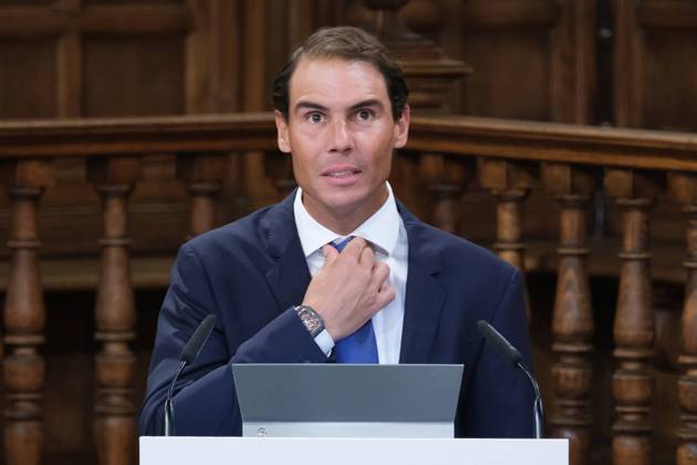 The King Presents The V Edition Of The camino Real Award To Rafa Nadal King Felipe VI presents the Camino Real Award to tennis player Rafael Nadal , during its fifth edition, at the auditorium of the University of Alcala, on 20 September, 2022 in Alcala de Henares, Madrid, Spain Madrid Spain Copyright: xOscarxGonzalezx originalFilename: gonzalez-notitle220920_npSdE