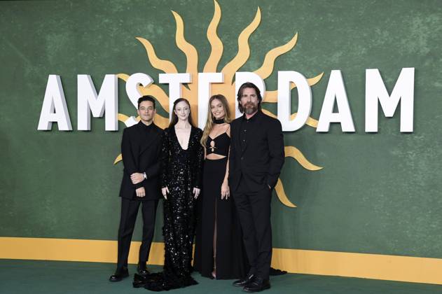 Bilder des Jahres 2022, Entertainment 09 September Entertainment Themen der Woche KW38 Rami Malek, Andrea Riseborough, David O. Russell, Margot Robbie und Christian Bale bei der Europapremiere des Kinofilms Amsterdam im Odeon Leicester Square. London, 21.09.2022