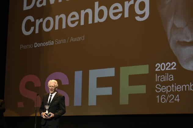 David Cronenberg bei der Verleihung des Donostia Awards für sein Lebenswerk auf dem 70. Internationalen Filmfestival San Sebastian Festival Internacional de Cine de San Sebastian im Theater Victoria Eugenia. San Sebastian, 22.09.2022