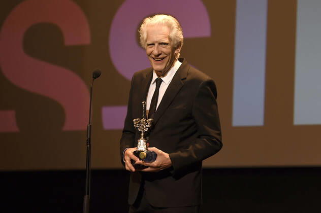David Cronenberg bei der Verleihung des Donostia Awards für sein Lebenswerk auf dem 70. Internationalen Filmfestival San Sebastian Festival Internacional de Cine de San Sebastian im Theater Victoria Eugenia. San Sebastian, 22.09.2022