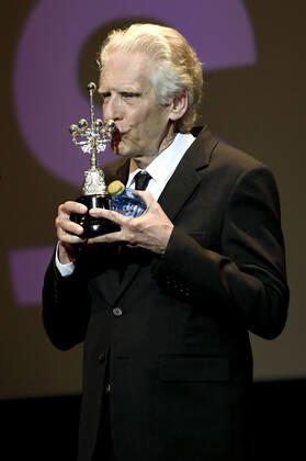 David Cronenberg bei der Verleihung des Donostia Awards für sein Lebenswerk auf dem 70. Internationalen Filmfestival San Sebastian Festival Internacional de Cine de San Sebastian im Theater Victoria Eugenia. San Sebastian, 22.09.2022