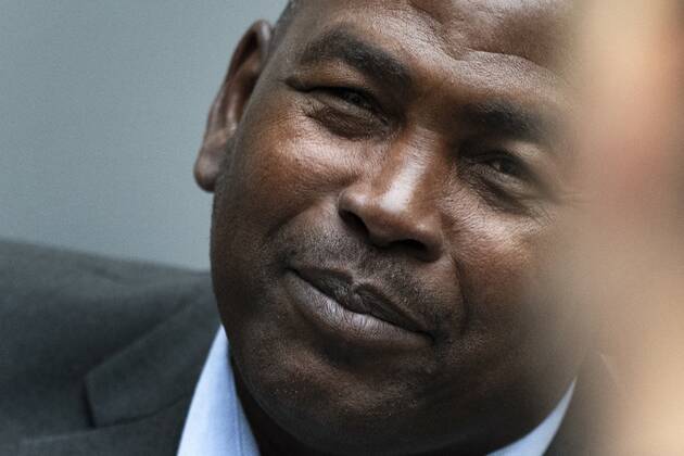 2022-09-26 09:25:20 Mahamat Said Abdel Kani enters the court room of the International Criminal Court in The Hague, Netherlands, Monday, Sept. 26, 2022. The trial of an alleged commander in a mainly Muslim rebel group from Central African Republic opened and charged Said with crimes against humanity and war crimes. (AP Photo Peter Dejong, Pool) netherlands out - belgium out