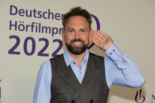 Verleihung des 20. Deutschen Hörfilmpreises Steven Gätjen, Moderatoer Verleihung des 20. Deutschen Hörfilmpreises 2022 in cen BOLLE Festsäle am Spree-Bogeni n Berlin am 27.09.2022
