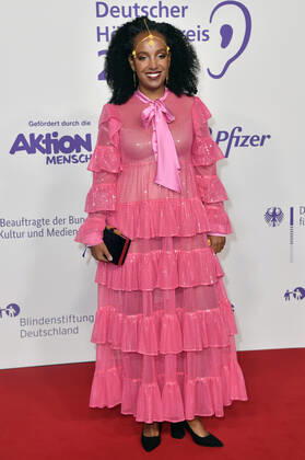 Benita Sarah Bailey bei der Verleihung des 20. Deutschen Hörfilmpreises 2022 in den Bolle Festsälen am Spree-Bogen. Berlin, 27.09.2022