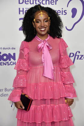 Benita Sarah Bailey bei der Verleihung des 20. Deutschen Hörfilmpreises 2022 in den Bolle Festsälen am Spree-Bogen. Berlin, 27.09.2022