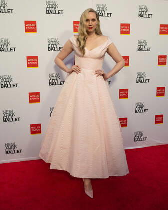 Gwendoline Christie arrives on the red carpet at the New York City Ballet 2022 Fall Fashion Gala at the David H. Koch Theater in New York City on Wednesday, September 28th, 2022. 1 NYP20220928538 GabrielexHoltermann