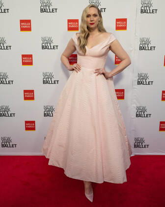 Gwendoline Christie arrives on the red carpet at the New York City Ballet 2022 Fall Fashion Gala at the David H. Koch Theater in New York City on Wednesday, September 28th, 2022. 1 NYP20220928539 GabrielexHoltermann