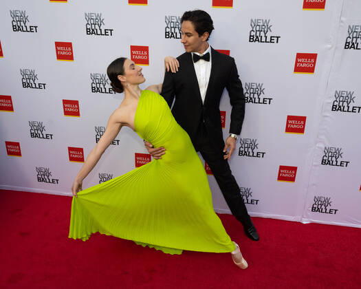 Ekatarina Semenova and Fern Clausius arrive on the red carpet at the New York City Ballet 2022 Fall Fashion Gala at the David H. Koch Theater in New York City on Wednesday, September 28th, 2022. 1 NYP20220928510 GabrielexHoltermann