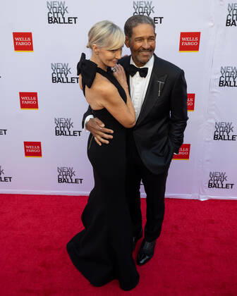 Hilary Quinlan and Bryant Gumbel arrive on the red carpet at the New York City Ballet 2022 Fall Fashion Gala at the David H. Koch Theater in New York City on Wednesday, September 28th, 2022. 1 NYP20220928512 GabrielexHoltermann