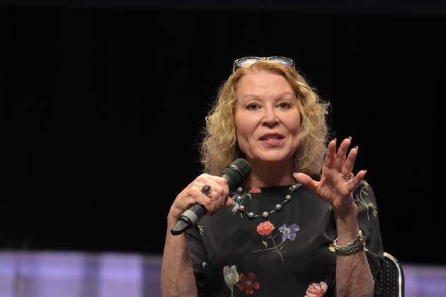 Bonn Bonn, Germany. 20th Oct 2017. Leslie Easterbrook (* 1949), US actress, talking about her experiences during a panel at Fear Con, a horror fan convention taking place in the Maritim Hotel Bonn between October 20-22nd, 2017. Copyright: xZoonar.com MarkusxWissmannx zoonar_12810283