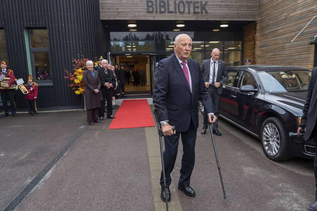 Lampeland 20221004 King Harald visits Flesberg and Lampeland Lampeland Norway xx,  Copyright: xTerjexPedersenx xObs25p-rIQ