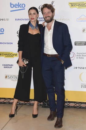 October 4, 2022, Rome, Italy: Camilla Petrocelli (left) and Graziano Scarabicchi (right) attend at the red carpet of the Globo d oro award 2022 at the Auditorium Parco Della Musica. Rome Italy - ZUMAs197 20221004_zaa_s197_385 Copyright: xCartellixMariox