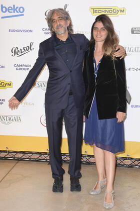 October 4, 2022, Rome, Italy: Sergio Rubini (left) and Carla Cavalluzzi (right) attend at the red carpet of the Globo d oro award 2022 at the Auditorium Parco Della Musica. Rome Italy - ZUMAs197 20221004_zaa_s197_446 Copyright: xCartellixMariox