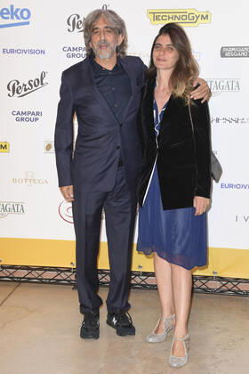 October 4, 2022, Rome, Italy: Sergio Rubini (left) and Carla Cavalluzzi (right) attend at the red carpet of the Globo d oro award 2022 at the Auditorium Parco Della Musica. Rome Italy - ZUMAs197 20221004_zaa_s197_451 Copyright: xCartellixMariox