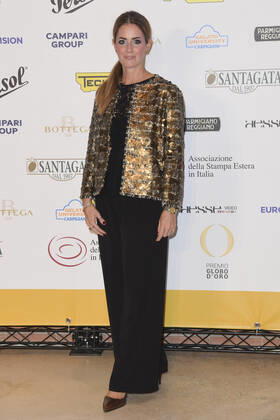 October 4, 2022, Rome, Italy: Silvia Groppa attends at the red carpet of the Globo d oro award 2022 at the Auditorium Parco Della Musica. Rome Italy - ZUMAs197 20221004_zaa_s197_456 Copyright: xCartellixMariox