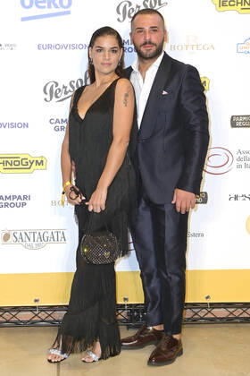Lina Siciliano und Fabio PIccolella bei der 62. Verleihung des Globo d Oro 2022 im Auditorium Parco della Musica. Rom, 04.10.2022