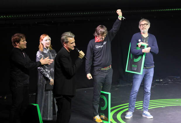 04.10.2022, Berlin - Deutschland. Preis für Popkultur, Event im Admiralspalast. Tocotronic gewinnt in der Kategorie Lieblingsalbum .