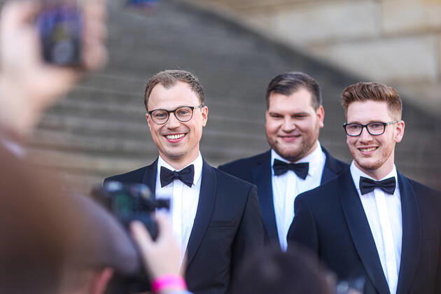 Trio 21meter60 bei der Verleihung des OPUS Klassik Award 2022 im Konzerthaus Berlin am Gendarmenmarkt. OPUS Klassik 2022