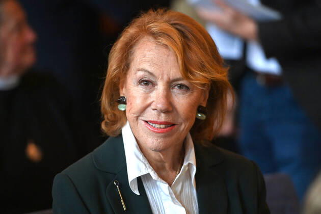 Gaby DOHM (Schauspielerin), Einzelbild,angeschnittenes Einzelmotiv,Portraet,Portrait,Porträt. Verleihung Bayerischer Verdienstorden im Antiquarium der Muenchner Residenz am 13.10.2022.