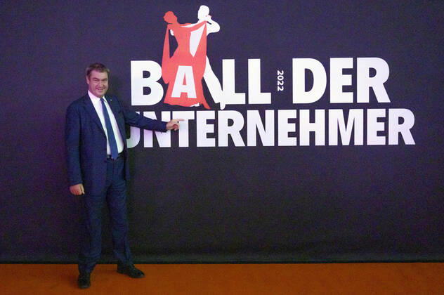 Markus Söder beim 10. Ball der Unternehmer 2022 in Halle 3C der NürnbergMesse. Nürnberg, 15.10.202323
