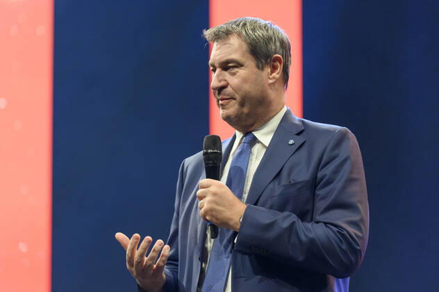 Markus Söder beim 10. Ball der Unternehmer 2022 in Halle 3C der NürnbergMesse. Nürnberg, 15.10.202323
