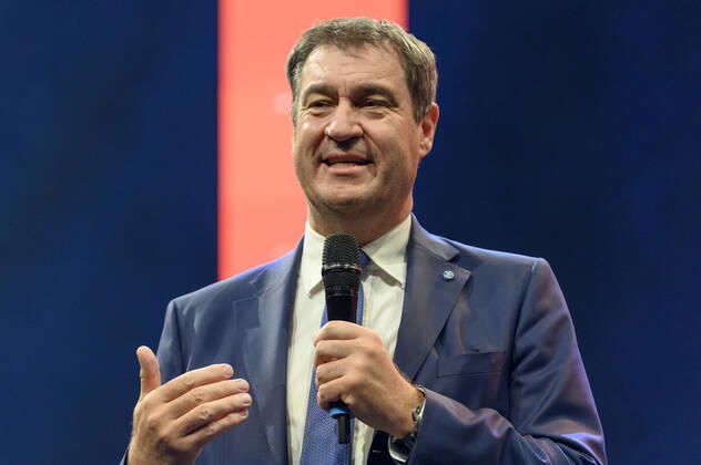Markus Söder beim 10. Ball der Unternehmer 2022 in Halle 3C der NürnbergMesse. Nürnberg, 15.10.202323