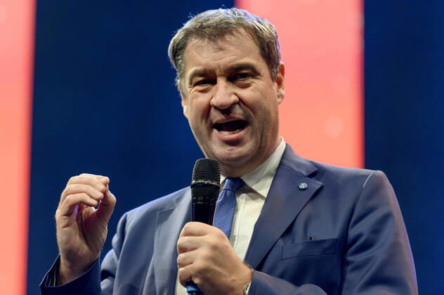 Markus Söder beim 10. Ball der Unternehmer 2022 in Halle 3C der NürnbergMesse. Nürnberg, 15.10.202323