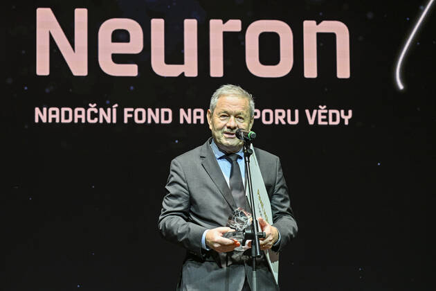 Chemist Pavel Hobza (pictured) and haematologist and oncologist Jan Stary (not pictured) today won the Neuron Endowment Fund s prize for their lifelong contribution to science, carrying 1.5 million crowns, and prizes also went to six young talented scientists, who received half a million crowns each. The prize-giving ceremony took place in Prague s National Museum, Prague, Czech Republic, October 16, 2022. (CTKxPhoto VitxSimanek) CTKPhotoP2022101607037  VIS 004