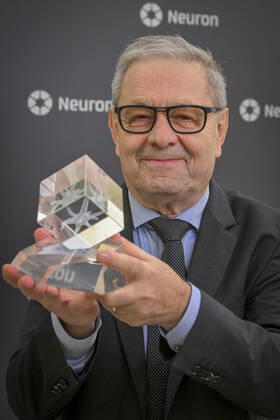 Chemist Pavel Hobza (pictured) and haematologist and oncologist Jan Stary (not pictured) today won the Neuron Endowment Fund s prize for their lifelong contribution to science, carrying 1.5 million crowns, and prizes also went to six young talented scientists, who received half a million crowns each. The prize-giving ceremony took place in Prague s National Museum, Prague, Czech Republic, October 16, 2022. (CTKxPhoto VitxSimanek) CTKPhotoP2022101607108  VIS 007