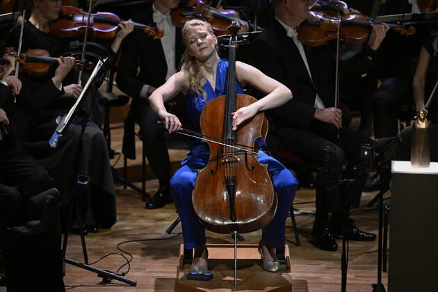 STOCKHOLM 20221018 Cellist Amalie Stalheim during the awarding of the Birgit Nilsson Prize at the Concert Hall on Tuesday evening Stockholm Sweden x10060x,  Copyright: xHenrikxMontgomery TTx BIRGIT NILSSON PRIZE 2022