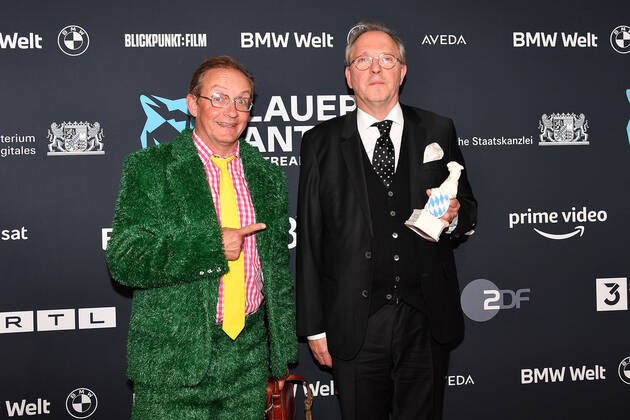 Wigald Boning und Olli Dittrich bei der Blaue Panther - TV & Streaming Award 2022 Verleihung (ehemals Bayerischer Fernsehpreis) am 19.10.2022 in München Blauer Panther - TV & Streaming Award 2022 Verleihung in Muenchen