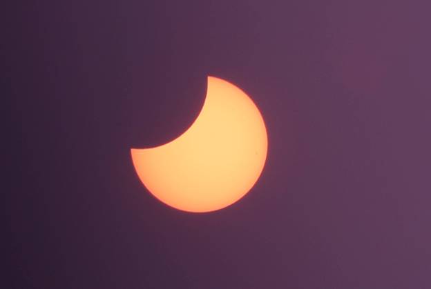 Picture shows a view of the moon partially obscuring the sun disk, This picture taken on October 25, 2022 shows a view of the moon partially obscuring the sun disk, seen behind an X-ray image as a filter, during a partial solar eclipse visible from Gaza City in the Palestinian Gaza Strip enclave. Photo by Ashraf Amra apaimages Gaza city Gaza Strip Palestinian Territory 251022_Gaza_ASH_3_00 (9) Copyright: xapaimagesxAshrafxAmrax xapaimagesx