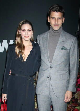 NEW YORK, NY- OCTOBER 25: Olivia Palermo and Johannes Huebl at the WWD 2022 Honors Awards at Cipriani South Street in New York City on October 25, 2022. Copyright: xRWx