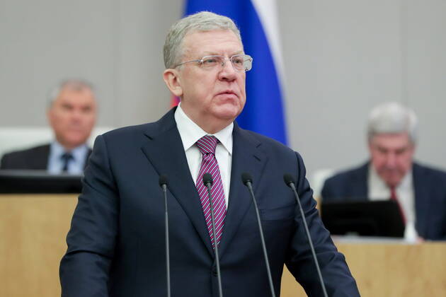 RUSSIA, MOSCOW - OCTOBER 26, 2022: Russian Accounts Chamber Chairman Alexei Kudrin addresses a meeting of the Russian State Duma. The Russian State Duma discusses the draft federal budget for 2023 and the 2024 25 planning period at first reading. Anna Isakova Russian State Duma Press Office TASS 55555175