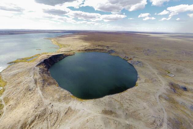 Soviet-era nuclear test site Photo taken from a drone on Sept. 16, 2022, shows the Atomic Lake at the former Semipalatinsk nuclear test site in Kazakhstan. Semipalatinsk was once the Soviet Union s primary test area for nuclear weapons.  A14AA0001348389P