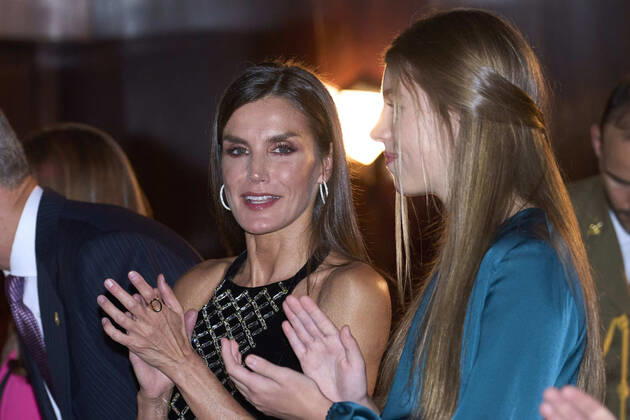 27-10-2022 Oviedo Princess Sofia and King Felipe and Queen Letizia and Princess Leonor attend the traditional concert on the eve of the Princess of Asturias awarding ceremony in Oviedo. The Princess of Asturias Awards are given every year to personalities or organizations from all around the world who make significant achievements in the sciences, arts, literature, humanities and sports. No Spain Â  Copyright: xPPEx