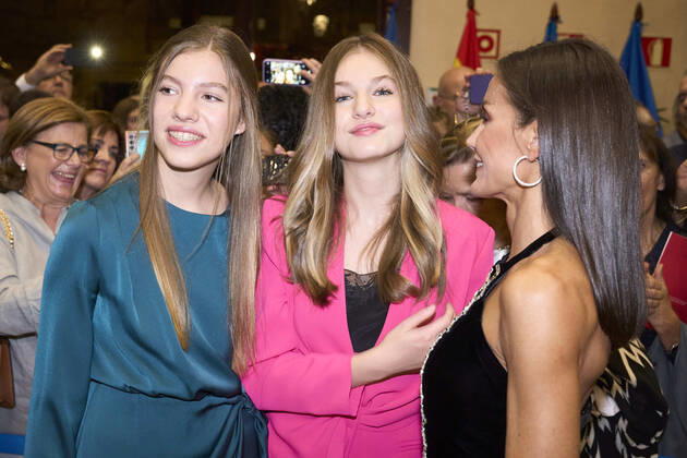 27-10-2022 Oviedo Princess Sofia and Queen Letizia and Princess Leonor attend the traditional concert on the eve of the Princess of Asturias awarding ceremony in Oviedo. The Princess of Asturias Awards are given every year to personalities or organizations from all around the world who make significant achievements in the sciences, arts, literature, humanities and sports. No Spain Â  Copyright: xPPEx