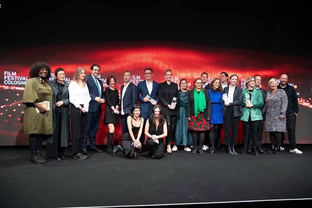 Schlussfoto mit allen Preistragern, Film Festival Cologne awards in Koeln, 27.10.2022.