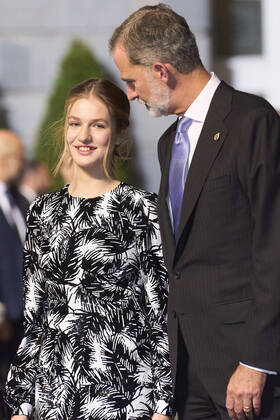 28-10-2022 Campoamor Princess Leonor and King Felipe attend the 2022 Princess of Asturias award ceremony at the Campoamor theatre in Oviedo. No Spain Â  Copyright: xPPEx