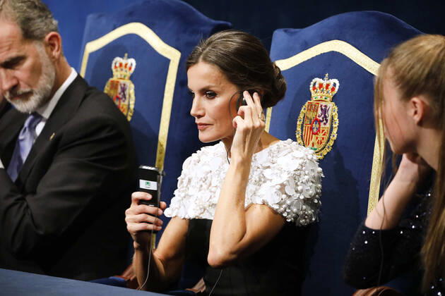 28-10-2022 Campoamor King Felipe and Queen Letizia and Princess Sofia attend the 2022 Princess of Asturias award ceremony at the Campoamor theatre in Oviedo. No Spain Â  Copyright: xPPEx