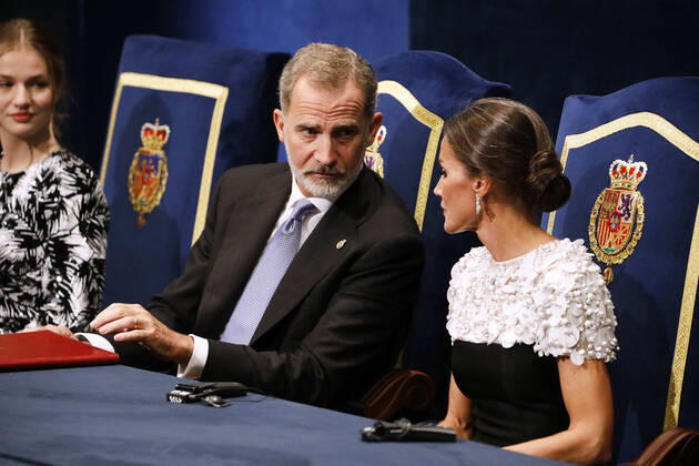 28-10-2022 Campoamor Princess Leonor and King Felipe and Queen Letizia attend the 2022 Princess of Asturias award ceremony at the Campoamor theatre in Oviedo. No Spain Â  Copyright: xPPEx