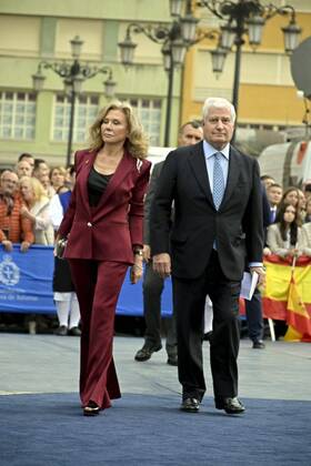 Duke of Alba Carlos Fitz James and Alicia Koplowitz during the Princess of Asturias Awards 2022 in Oviedo, on Friday 29 October 2022 Cordon Press