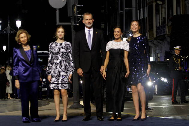 Spanish Royal family in Princess Awards in Oviedo Royal Spanish family arrives in Campoamor Theatre for the ceremony of Princes awards 2022. Gijon Asturias Spain Copyright: MercedesxMenendez