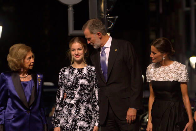 Spanish Royal family in Princess Awards in Oviedo Royal Spanish family arrives in Campoamor Theatre for the ceremony of Princes awards 2022. Gijon Asturias Spain Copyright: MercedesxMenendez