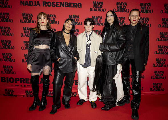 STOCKHOLM 20221031 Lovisa Sirén, Bahar Pars, Nadja Rosenberg, Zhala and Siri Hjorton Wagner arrive at the gala premiere of the film Maya Nilo Laura pa Rigoletto in Stockholm Stockholm SWEDEN x10430x,  Copyright: xChristinexOlsson TTx FILMPREMIÄR MAYA NILO (LAURA)