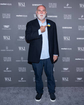 José Andrés arrives on the red carpet for the WSJ. Magazine Innovator Awards at the Museum of Modern Art in New York City on Wednesday, November 2, 2022. 1 NYP20221102536 GabrielexHoltermann