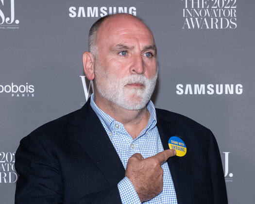 José Andrés arrives on the red carpet for the WSJ. Magazine Innovator Awards at the Museum of Modern Art in New York City on Wednesday, November 2, 2022. 1 NYP20221102537 GabrielexHoltermann