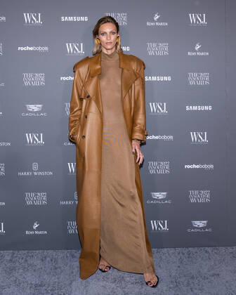 Anja Rubik arrives on the red carpet for the WSJ. Magazine Innovator Awards at the Museum of Modern Art in New York City on Wednesday, November 2, 2022. 1 NYP20221102538 GabrielexHoltermann